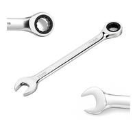 TIBOO DAY 72-Tooth Ratchet Wrench 21mm Ratcheting Combination Spanner | CR-V Steel, 5° Swing Arch Metric 12 Point Ratchet Box Wrench Spanner with Precision Movement for Tight Spaces