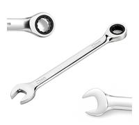 TIBOO DAY 72-Tooth Ratchet Wrench 22mm Ratcheting Combination Spanner | CR-V Steel, 5° Swing Arch Metric 12 Point Ratchet Box Wrench Spanner with Precision Movement for Tight Spaces