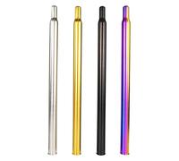 TIBROMTACK Titanium Seat post for Brompton Folding Bike 31.8mm Diameter Lightweight Ti Upgrade Bicycle Seat Pillar Flared (MIRROR POLISHED, 550)