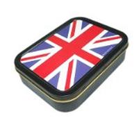 TIBT9-2 Oz Union Jack Flag Tobacco or Storage Tin