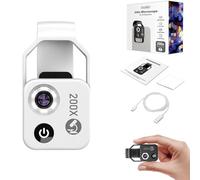 Tibue Nano Zoom 200x Magnification Zoom, Nanozoom for iPhone, Universal Clip (White)