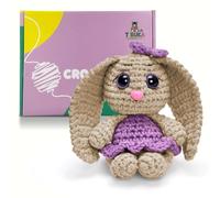 TIBUKA Crochet Kit Set - Bunny in a Dress, DIY Crochet Kits for Kids (12+) and Adults, Cute Crocheting Handicrafts Accessories, Beginner-Friendly Crochet Yarn Knitting Starter Kit with Video Tutorial
