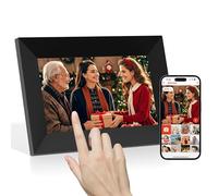 Tibuta 7 Inch WiFi Digital Photo Frame, 16G Walnut brown, 1024 x 600IPS Touchscreen Wifi Digital Picture Frame, Share Photos or Videos via the Frameo App