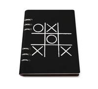 Tic And The Tac Crosses Board A5 Refillable Notebook Ruled Paper Writing Journal Binder 90 Sheets 6-Ring