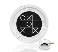 Tic And The Tac Crosses Board Glass Ashtrays for Cigarettes Ash Tray Ashtray Home Office Indoor Outdoor Decoration
