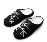 Tic And The Tac Crosses Board Men's House Slippers Indoor Outdoor Slip On Shoes with Rubber Sole 7-8（40-41）