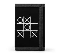 Tic and The Tac Crosses Board Men's Trifold Wallet Slim Minimalist ID Credit Holder