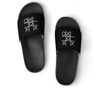 Tic And The Tac Crosses Board Women's House Slippers for Men Shower Slides Bathroom Shoes Sandals 43 (265mm)