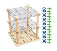 Tic-T-ac Toe Desktop Toy, Engaging Logic Challenges, 20.2x20.2x23.5cm, Classic Board Game, 3D Educational Strategic Table Activities, Improves Strategic Thinking, For Family And School