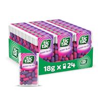 Tic Tac Berry Bliss, Raspberry and Blueberry Mints, 24 x 18g | Travel Essentials, Party Bags, for Little Moments of Refreshment in a Convenient Pack