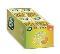 Tic Tac Citrus Adventure Mints, 12 Count, On-the-Go Refreshment, Stocking Stuffers, 1.7 oz Each