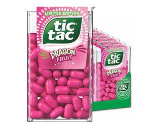 Tic Tac Dragon Fruit Limited Edition Pack Of 24 x 18g Perfect For Tic Tac Lovers