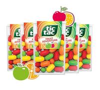 Tic Tac Fruit Adventure 18g x 5 Pack - Refreshing Breath Freshening Mints in Your Pocket Gives Long-Lasting Freshness for Travel, Party, Office