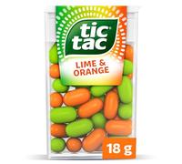 Tic Tac Lime and Orange Sweets, for Little Moments of Refreshment in a Convenient Pack, Bulk Pack of 24 x 18 g