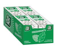 Tic Tac Mints Freshmints 12-Count White Mint | Sugar-Free, Gluten-Free Candy | Product Code 1.00E+13