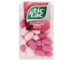 Tic Tac Strawberry Mix - Strawberry Flavor Tablets - 18 g - Pack of 6