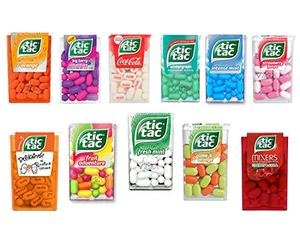 TIC TAC SWEETS 18g Pick and Mix - Choose any 5 Flavours from 8 different flavours | Fresh Mints, Coca-Cola, Lime and Orange and Many more.