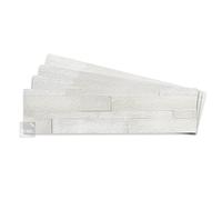 Tic Tac Tiles 4-Sheets Peel and Stick Self Adhesive Stick On Kitchen Backsplash Bathroom 3D Stone Tiles (Natural White)