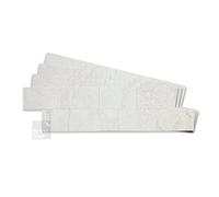 Tic Tac Tiles Peel and Stick Removable Stick On Kitchen Backsplash Bathroom 3D Natural Thin Stone Subway Tiles (4-Sheet) (Light Sand)