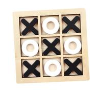 Tic TAC Toe Board Game Family Children Puzzle Brain Teaser for Children black and white 9.8x9.8x0.5 cm