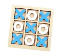 Tic TAC Toe Board Game Family Children Puzzle Brain Teaser for Children blue and white 9.8x9.8x0.5 cm