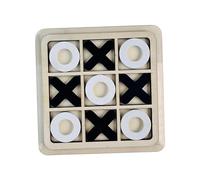 Tic TAC Toe Board Game for Adults and Family Night Activity Educational Toys black white 18x18 cm