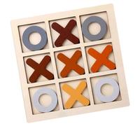 Tic TAC Toe Board Game XO Chess Board Game for Children Adult Indoor Outdoor coffee, 14.5x14.5cm