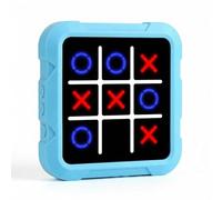Tic Tac Toe Game, 4-in-1 Hand Held Game Consoles Electronic Board, Portable Travel Smart Ai Tic Tac Toy for Family Kids Adults (Blue)