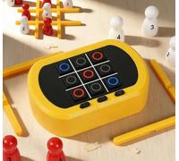 Tic Tac Toe Game, 5-in-1 Electronic Tic Tac Toe Game, Portable Tic Tac Toe Games for Travel, Digital Tic Tac Toe for Children and Adults - Yellow