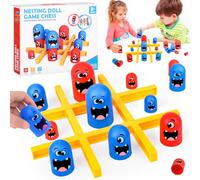 Tic Tac Toe Game, Big Eat Small Tic Tac Toe Game, 2 Players Gobblet Gobblers Board Game for Kids Adults, Interactive Family Games Tic Tac Toe Board Game, Toys for 3+ Year Old Boys Girls Gifts(A)