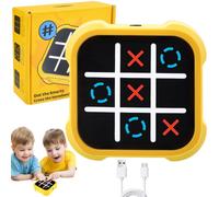 Tic Tac Toe Game, Electronic Noughts and Crosses, 3-in-1 XO Chess Classic Board Games, Travel Games Toys, Interactive Puzzle Games for Family Kids Adults, Fidgets Toy Strategy Children's Games (A)