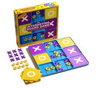 Tic Tac Toe Game, Noughts and Crosses Game, 2 Player Xo Chess Boards Games, Fun Travel Board Game for All Age, Interactive Wooden for Adults, Teenagers, Kids, Couples, Groups
