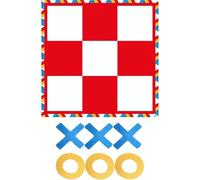 Tic Tac Toe Game Outdoor, 47x47 Inch Portable Giant Tic Tac Toe, Fun Outdoor Games for Kids, Family
