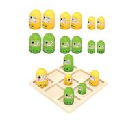 Tic TAC Toe Game Unique Gifts Ages 3+ Parent Child Interactive Checkers Game frog board 12x12 cm