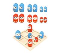 Tic TAC Toe Game Unique Gifts Ages 3+ Parent Child Interactive Checkers Game penguin board 12x12 cm