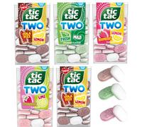 Tic Tac Two Flavours Variety Sweet Pack 38.5g - Lemon & Raspberry, Cola Fizz & Lemon, Lime & Strawberry & Spearmint Flavours - Pick Your Favourite Flavour & Number of Packs