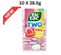 Tic Tac Two Lemon Raspberry Flavours 10 X 38.5g/ New Edition/Sugar Fre