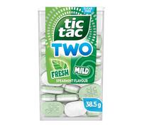 Tic Tac Two Spearmint Fresh & Mild, Sugar-Free, 2-in-1 Flavour Mints, On-The-Go Refreshment - 1 Pack (38.5g)