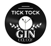 Tic Toc Gin O'clock Vinyl Wall Clock Souvenir Gift Home Living Room Decoration Vintage Design Office Bar Room Home Decor