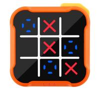 Tic Toe Bolt Game Portable Tic Toe Game Box Handheld Puzzle Game Console Enduring Toe Bolt Electronic Puzzle Game Console for Kids Adults Educational and Memory (orange)