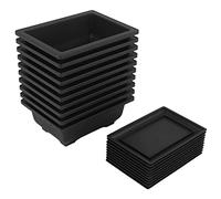 Ticarus Bonsai Training Pot With Tray - 16.5X12cm Plastic Plant Growing Container for Garden, Yard, Living Room, Balcony (10 Pack)