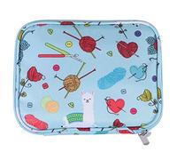 Ticarus Empty Knitting Needles Case Travel Storage Organizer Storage Bag for Circular Knitting Needles and Accessories Kit Bag
