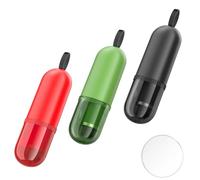 TICARVE Car Emergency Escape Tool 3-Pack - Window Breaker & Seatbelt Cutter 2-in-1, Safety Hammer Keychain Set (Red, Green, Black)