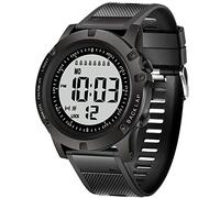 TICCI Men 8 Vibrating Alarms Watch Medication Aids Vibra Pill Alert Reminder for Elderly Seniors Big Digits Waterproof (Black)