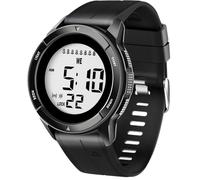 TICCI Men Unisex 8 Vibrating Alarms Watch for Elderly Seniors, Medication Aids Pill Reminder, Big Digits, Waterproof, Vibra Alert Notification,
