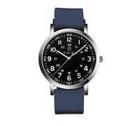 TICCI Unisex Men Women Medical Quartz Watch Arabic Numerals Military Time Easy Read Dial Silicone Band Waterproof for Students Doctors Nurses (Navy Blue Black-1)