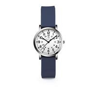 TICCI Women's Petite Watch for Medical Professionals Easy to Read Small Face, Silicone Band, Second Hand, Military Time for Nurses, Doctors, Students, Navy Blue Band White Dial-2, Japanese