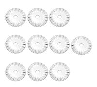 TICFOX 10pcs 45mm Pinking Blades Rotary Cutter Rotary Cutter Pinking Blades for Leather Fabric Cloth Fabric Portable Paper Lacework Sewing Tools