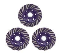 Ticfox 3Pcs Diamond Cup Grinding Wheel, Diamonds Grinding Wheel 100mm, Heavy Duty Masonry Disc for and Polishing Concrete Stones Cement Marble Violet
