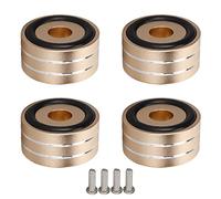 Ticfox 4pcs SP4010 Speaker Isolation Spike Stand Foot 40x20mm / 1.57x0.78in Speaker Spikes for DAC Amplifier Recorder Meter (Gold)